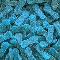Langues BLEUES à la Framboise sucrées 100g